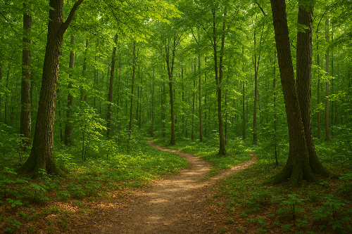 un bosque normal, es para una reciclajeç